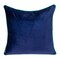 Nassau Collection 20" Blue and Gray Cotton Reversible Throw Pillow